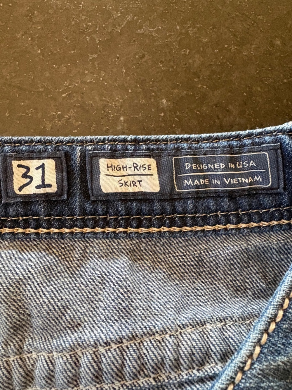 Miss Me High Rise Denim Skirt Size 31 Southwestern Western Y2K - Picture 7 of 14